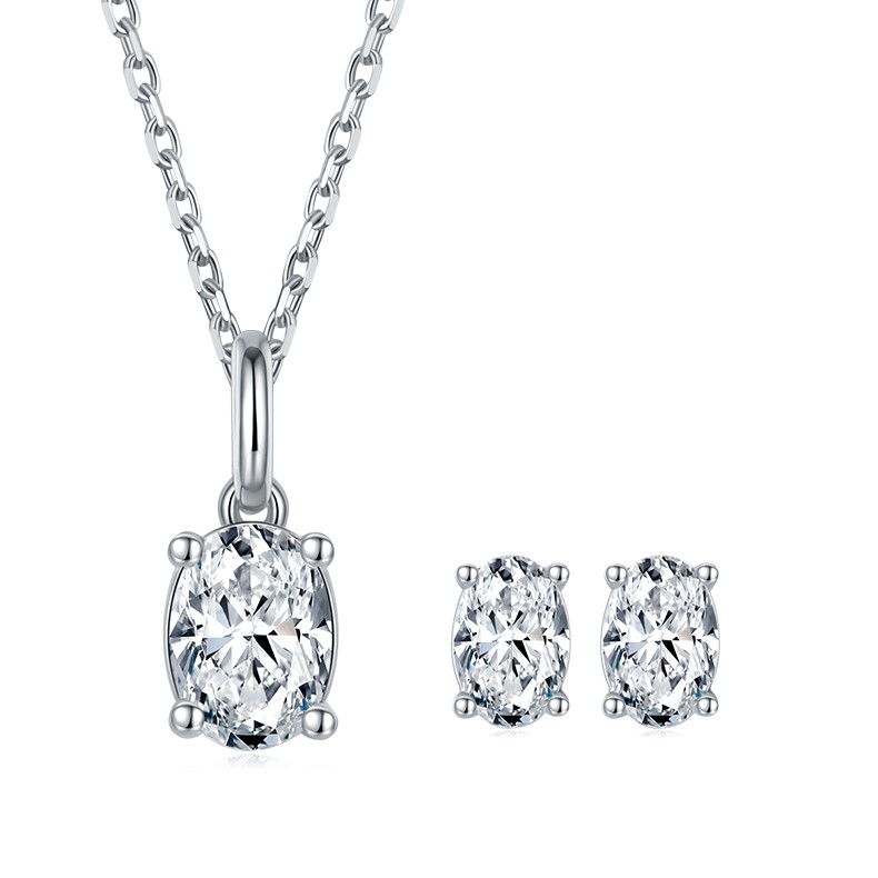 Moissanite Necklace Set